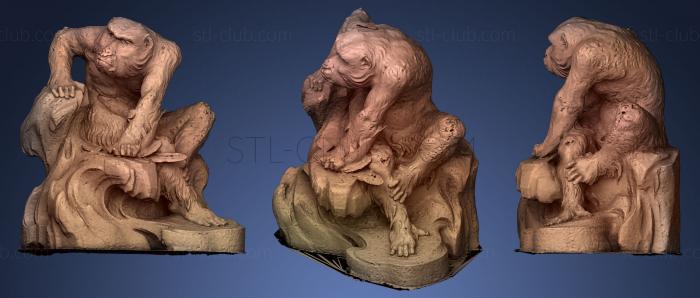 3D model Aged Monkey (STL)